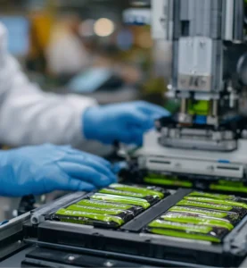 Packaged protein bars being processed on an automated production machine