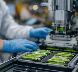 Packaged protein bars being processed on an automated production machine